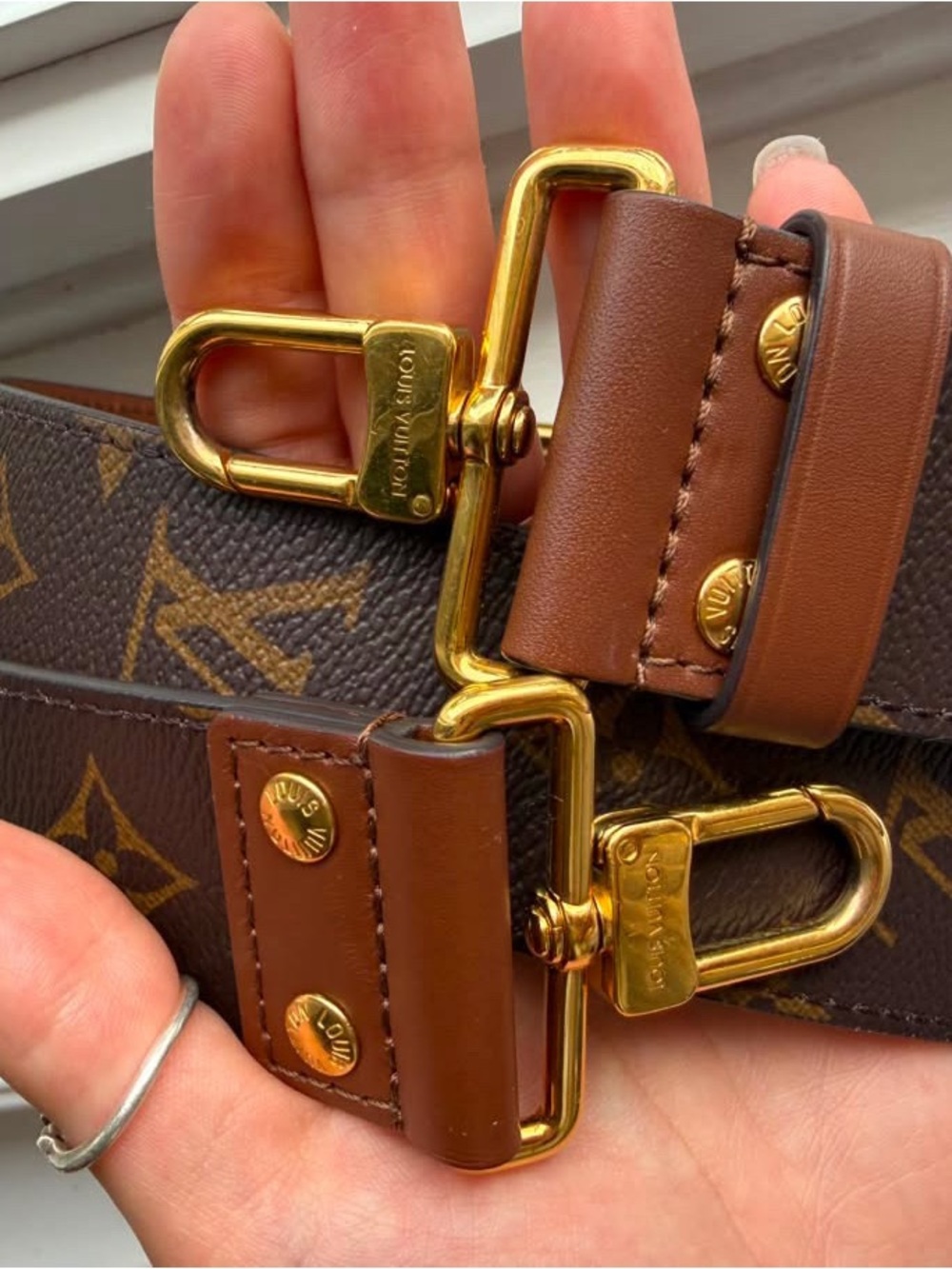 Louis Vuitton Papillon Adjustable Strap with Gold Hardware